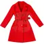 Palton fete 4–14 ani culoare roșu cu cordon – set 6 bucăți