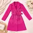 Palton fucsia pentru fete 4–14 ani cu cordon
