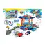 Set pistă auto cu spălătorie și mașinuțe care își schimbă culoarea