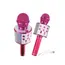 Microfon Karaoke Wireless cu Bluetooth, Difuzor Integrat, Efecte de Lumini LED și Funcție Magică de Schimbare a Vocii, Rose Gold/Negru/Argintiu