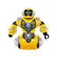 Robot Electric de Jucărie, Rotativ 360°, Mișcare Interactivă, Efecte de Lumini LED și Muzică, Înălțime 20 cm, Galben Strălucitor