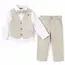 Costum elegant băiat bej 4 piese 5–8 ani set complet