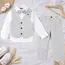 Vestă și cămașă costum elegant băiat gri set 4 piese