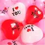 Baloane inimă XXL I Love You roșu și roz