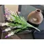 Buchet Floral Artificial cu 7 Capete, Model Lavandă Mix, Înălțime 38 cm
