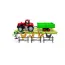 Tractor Agricol de Jucărie cu Remorcă pentru Pasere și Animale de Curte, Set Fermă Interactiv, 28 cm