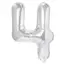 Balon din Folie de Aluminiu, Cifra 4, Culoare Argintiu Metalizat, 68 x 53 cm