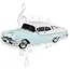 Mașină-Boxă Bluetooth Pontiac 1955, Radio FM, MP3, Stereo HIFI, 28 cm – Bleu