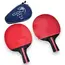 Set 2 Palete Ping Pong cu Husă de Protecție și Transport – Ediție Hobby