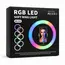 Lampă Ring Light RGB LED MJ33 USB, Model Soft Ring Light, Diametru 26 cm, cu Suport Telefon Inclus