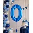 Balon din folie de aluminiu, Cifra 0, Albastru, înălțime 81 cm (32 inch)