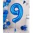 Balon din folie de aluminiu, Cifra 9, Albastru, înălțime 81 cm (32 inch)