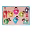 Puzzle din Lemn Încastru cu Pioneze, Model Forme Geometrice Multicolore, Joc Educativ Montessori