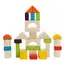 Joc de Construit din Lemn tip Montessori, Set Educativ cu 30 de Piese Geometrice Multicolore