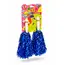 Pompone Majorete „Cheering Squad”, Set de 2 Bucăți, Accesorii Petrecere, Albastru Metalizat