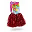 Set 2 Pompoane Majorete, Roșu Metalizat, cu Mâner de Plastic Alb, Accesorii Petrecere și Sport