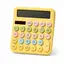 Calculator Electronic de Birou RH-2208B, Afișaj Mare 12 Cifre, Alimentare Duală Solară și Baterie, Culori Pastelate, Galben