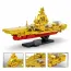 Joc de Construcție Portavion Militar din Cărămizi, Model Navă Maritimă Fujian CV-18 Versiunea Aurie, 1578 Piese