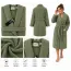 Set Complet Baie: 1 Halat Velur Mărime S/M și 2 Prosoape, Verde
