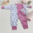 Set 4 Mărimi Salopetă cu Căciuliță Copii Bumbac Imprimat Mărimi 22-24