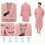 Set Complet Baie: 1 Halat Velur Mărime L/XL și 2 Prosoape, Roz