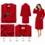 Set Complet Baie: 1 Halat Velur Mărime S/M și 2 Prosoape, Roșu