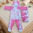 Set 4 Mărimi Costum Bebeluși din Bumbac Color și Imprimat Mărimi 22-24