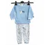 Set 4 Mărimi Pijama Copii Albastru din Bumbac 100% Mărimi 34-40