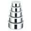 Set 5 caserole din inox cu capace din plastic transparent