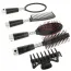 Set 5 Accesorii pentru Păr: Perie Rotundă, Perie Ovală, Pieptăn, Oglindă și Clamă, Negru