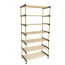 Raft Modular din Lemn cu 7 Etajere pentru Încălțminte, 56x28x114 cm