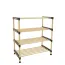 Raft Modular din Lemn cu 4 Etajere, 56x28x62.5 cm