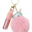 En-gros Luciu de Buze cu Breloc Unicorn și Pompon Pufos Micolor L5177 - Set 12 Bucăți - vânzare en-gros pentru revânzare