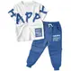 Set 6 Compleuri Subțiri pentru Băieți, 2 Piese, Tricou + Pantaloni, Culoare Albastru Deschis, 5–14 ani