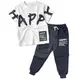Set 6 Compleuri Subțiri pentru Băieți, 2 Piese, Tricou + Pantaloni, Culoare Negru, 5–14 ani