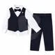 Costum elegant băiat bleumarin 4 piese 5–8 ani set complet