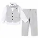 Costum elegant băiat gri 4 piese 5–8 ani set complet