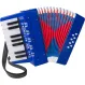 Acordeon pentru Copii cu Clape, 23 x 38 cm, Culoare Albastru Sky