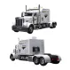 Machetă Metalică TIR American Peterbilt, Lumini și Sunete, 24 cm – Alb