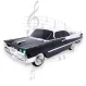 Mașină-Boxă Bluetooth Dodge 59, Radio FM, MP3, Stereo HIFI, 28 cm – Negru
