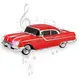 Mașină-Boxă Bluetooth Pontiac 1955, Radio FM, MP3, Stereo HIFI, 28 cm – Roșu