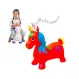 Unicorn Gonflabil din Cauciuc Rezistent, cu Lumini și Muzică, 50 x 60 cm – Roșu Vibrant