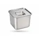 Tavă Gastronorm GN, capac inclus, inox, 18 x 18 x 12.5 cm, Uz Profesional HoReCa