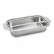 Tavă de copt dreptunghiulară din inox, 30 x 20 x 6.5 cm, cu mânere laterale