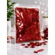 Confeti Glitter Roșu Metalizat din PET, Formă Dreptunghiulară, Dimensiune 5x2 cm
