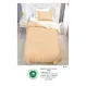 Lenjerie de Pat Single din Finet Super Design Pucioasa, 4 Piese, Cearceaf de Pat cu Elastic 140 x 200 cm, Crem, Model SE-03