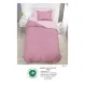 Lenjerie de Pat Single din Finet Super Design Pucioasa, 4 Piese, Cearceaf de Pat cu Elastic 140 x 200 cm, Bicolor Roz, Model SE-13