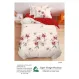 Lenjerie de Pat Single din Finet Super Design Pucioasa, 4 Piese, Cearceaf de Pat cu Elastic 140 x 200 cm, Model S-23