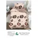 Lenjerie de Pat Single din Finet Super Design Pucioasa, 4 Piese, Cearceaf de Pat cu Elastic 140 x 200 cm, Model S-04
