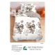 Lenjerie de Pat Single din Finet Super Design Pucioasa, 4 Piese, Cearceaf de Pat cu Elastic 140 x 200 cm, Model S-24
